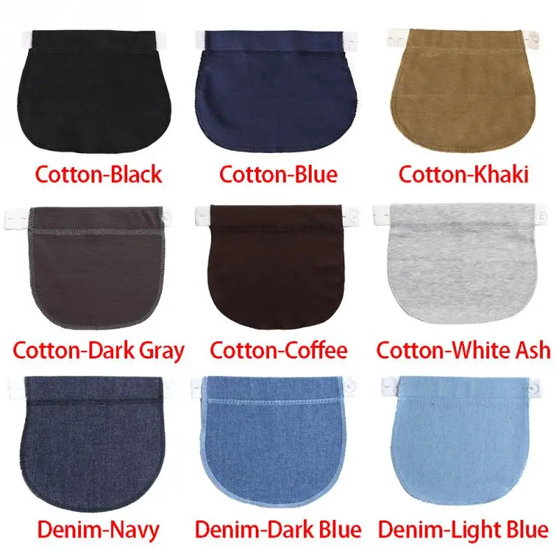 Adjustable Maternity Waistband Extender - Soft Pants Belt Extension with Elastic Buckle Button for Lengthening Pregnant Women's Pregnancy attire image 3
