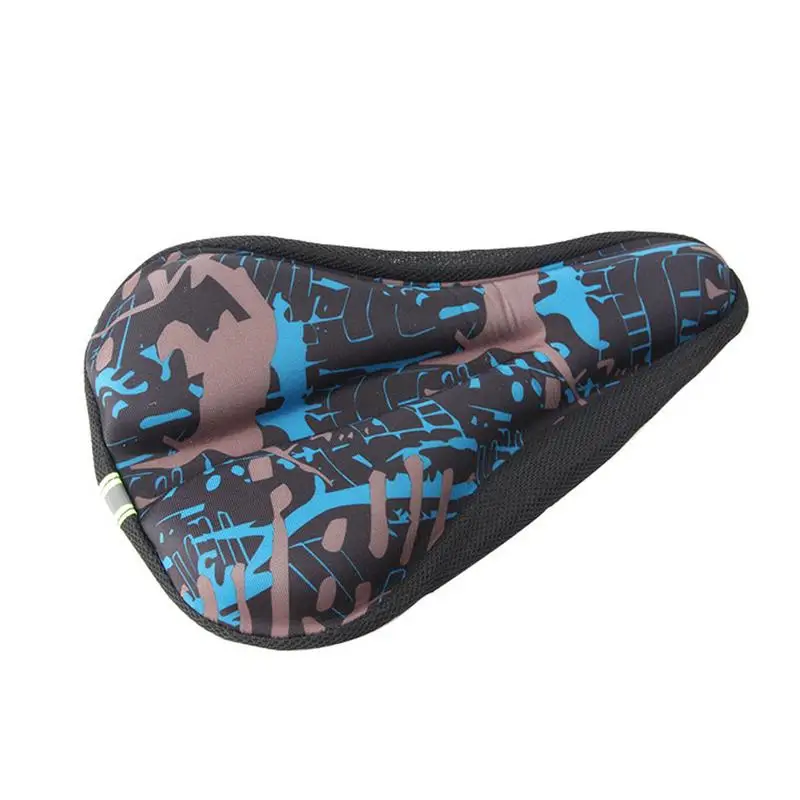 Camouflage Bike Saddle Cover Non-slip Cushioning Silicone Bicycle Seat Cushion Road And Mountain | Спорт и развлечения