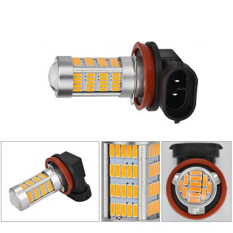 

2018 Car LED h7 Fog LED 9006 H11 H8 fog lights Replacement lamp for kia rio/ford focus White Red Blue Orange 92LED