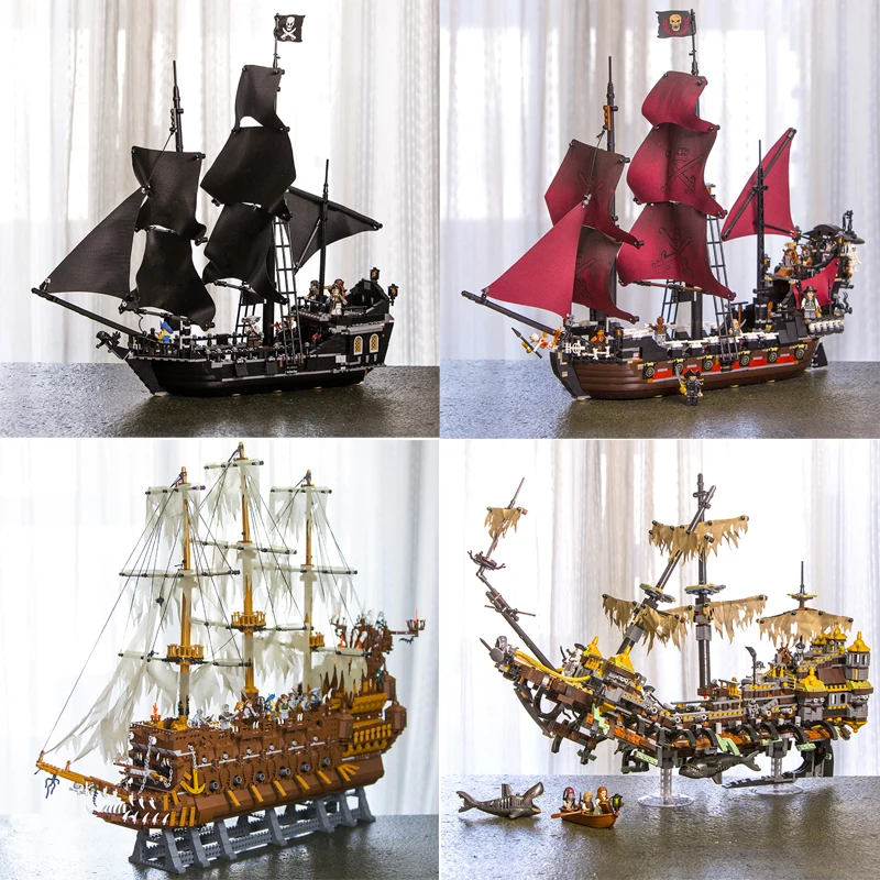 

Lepin 16002 16006 16009 16016 16042 22001 06057 Movie Series Pirates Of Caribbean Ship Toys Building Blocks Bricks 70618