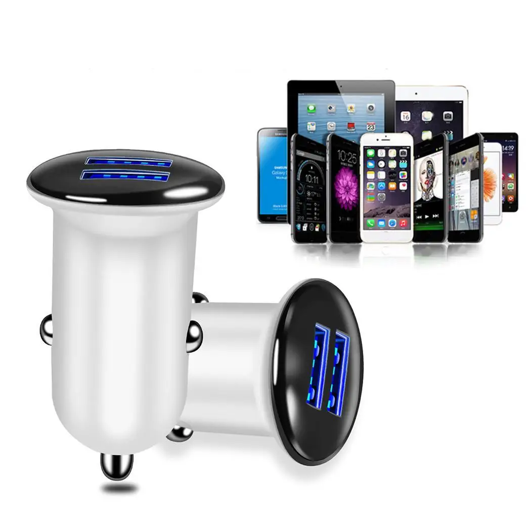 

Mini Dual USB Car Charger Adapter 3.1A Car-Charger Mobile Phone Car USB Charger Auto Charge 2 Port for Samsung iPhone X