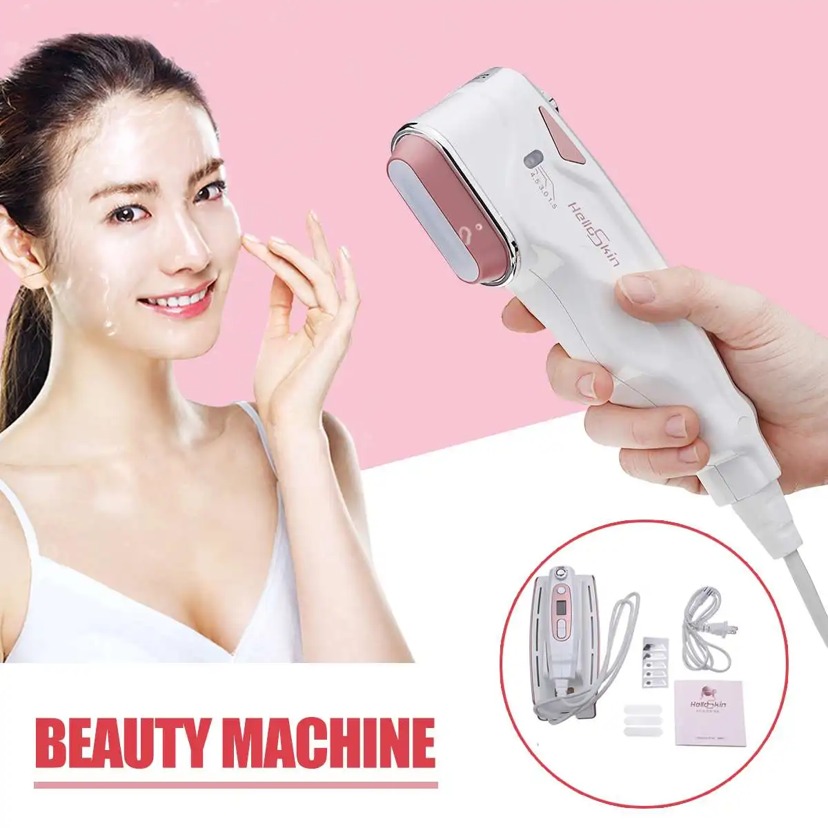 

H-022 Ultrasonic Ultrasound Facial Lifting Anti Aging Skin Care Refresh Beauty Machine Portable Facial Care Machine AC90-240V