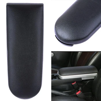 

1pc Black Car Padding Armrest Lip Cover For S-koda Octavia Fabia Roomster Rapid Auto Center Console Armrest Lid Cover