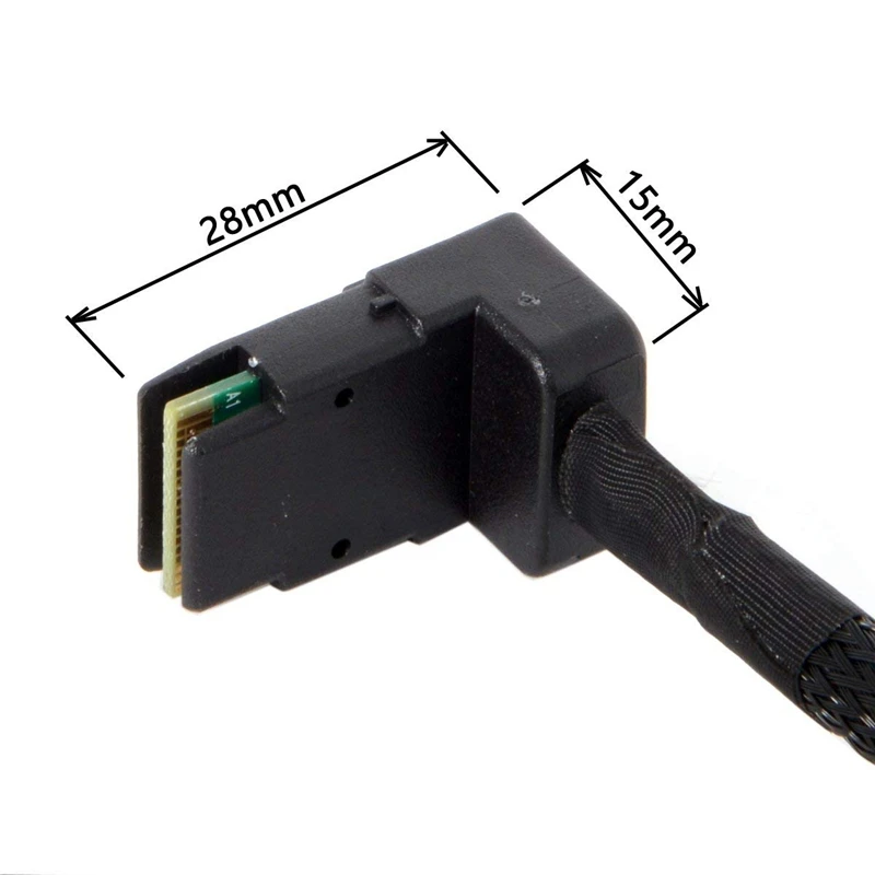 SFF 8087 Mini SAS 4i 36 Pin to 90 градусов прямоугольный кабель 100 см|Компьютерные кабели и