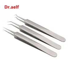 Dr. aelf 3 шт. Пинцет из нержавеющей стали набор локоть акне иглы циты черная голова косметические инструменты