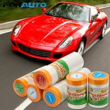 FORAUTO защита от пыли Маскировочная пленка крышка для краски автомобиля пластиковые наконечники спрей краска защитная пленка предварительно приклеенная пластиковая защитная пленка