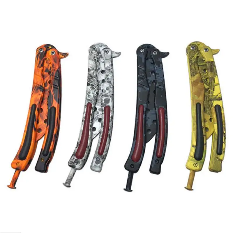 

Butterfly Practice Tool Not Edged CSGO Butterfly Folding Knife Novice Training Knife Adult Outdoor Self-defense Knife