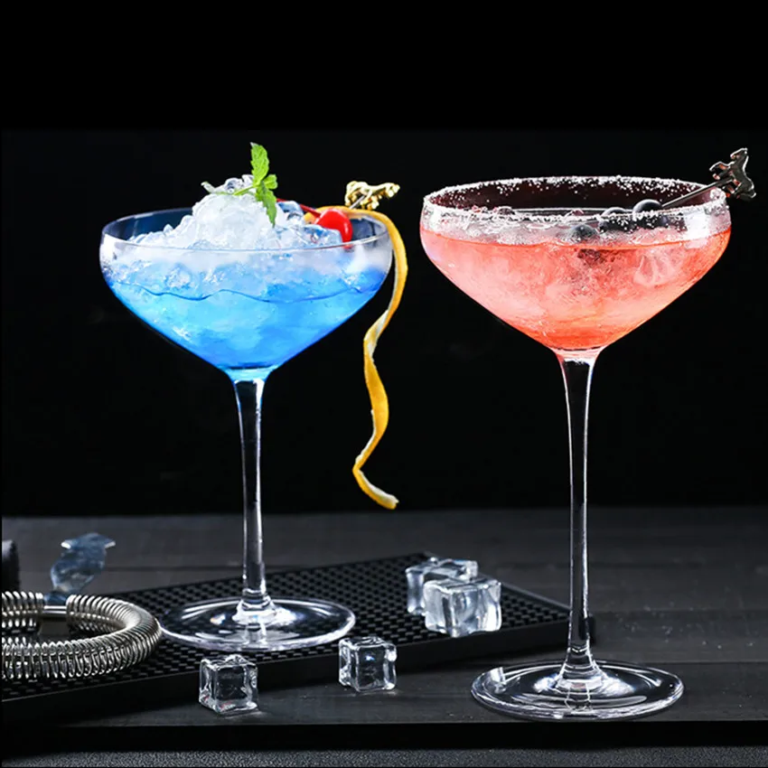 

1PC Butterfly Shape Cocktail Champagne Glass Europe Lead-free Crystal Glass Wine Cup Dessert Ice Cream Container Home Goblet Cup