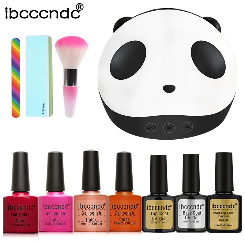 Ibcccndc гвоздь гель лак набор 4 цвета УФ гель лак 36 Вт Светодиодный светильник полу Pernament гель лак для ногтей набор УФ машина маникюрный набор
