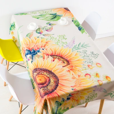 

Modern European pastoral summer flower coffee table cloth linen tablecloths cover towel thick rectangular antependium decoration