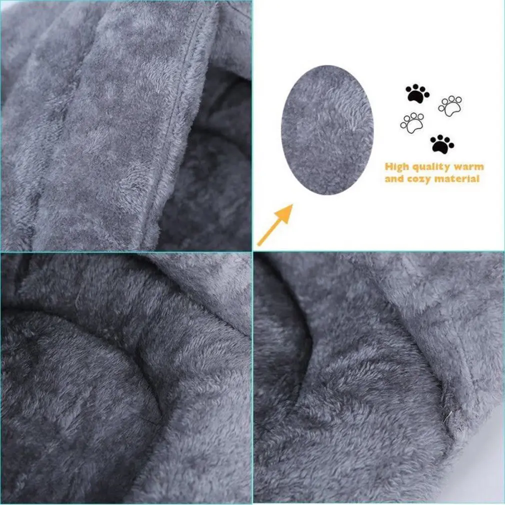 2 Size Puppy Pet Cat Dog Soft Warm Nest Kennel Bed Cave House Sleeping Bag Mat