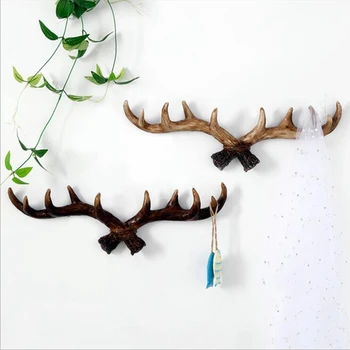 

American country antler wall hanging retro creative wall decoration living room porch clothing store wall hanging