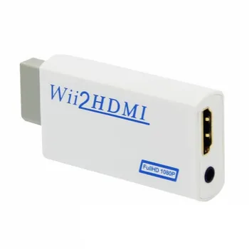 

50PCS/lot * For Wii to HDMI 1080P Converter Wii2HDMI Adapter 3.5mm Audio Video Output Full HD 1080P Output Upscaling