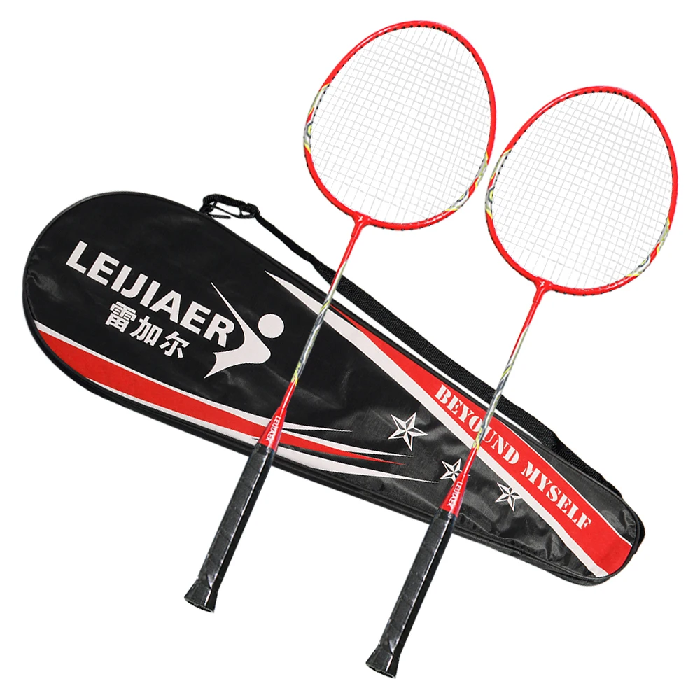 

2 Player Professional Badminton Racket Set High Quality Badminton Racquet Indoor Outdoor Sports Training Practice Racquet