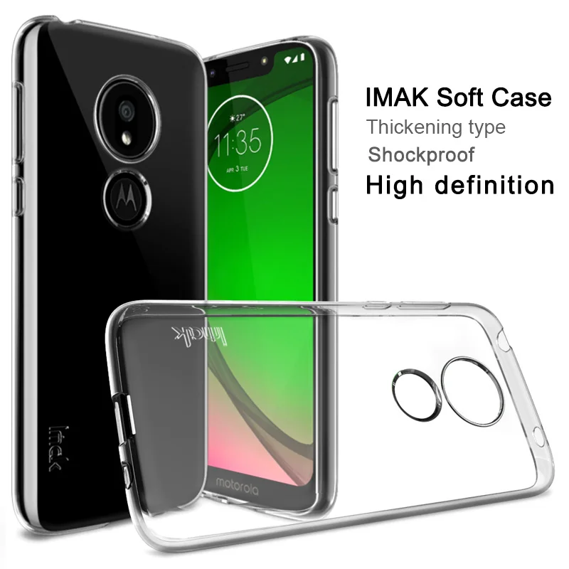 IMAK мягкие прозрачные чехлы из ТПУ для европейской версии Motorola Moto G7 Play мощный