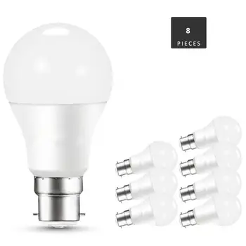 

SOLLED 8Pcs 9W Plastic Coated Aluminum LED Bulbs B22 200-240V