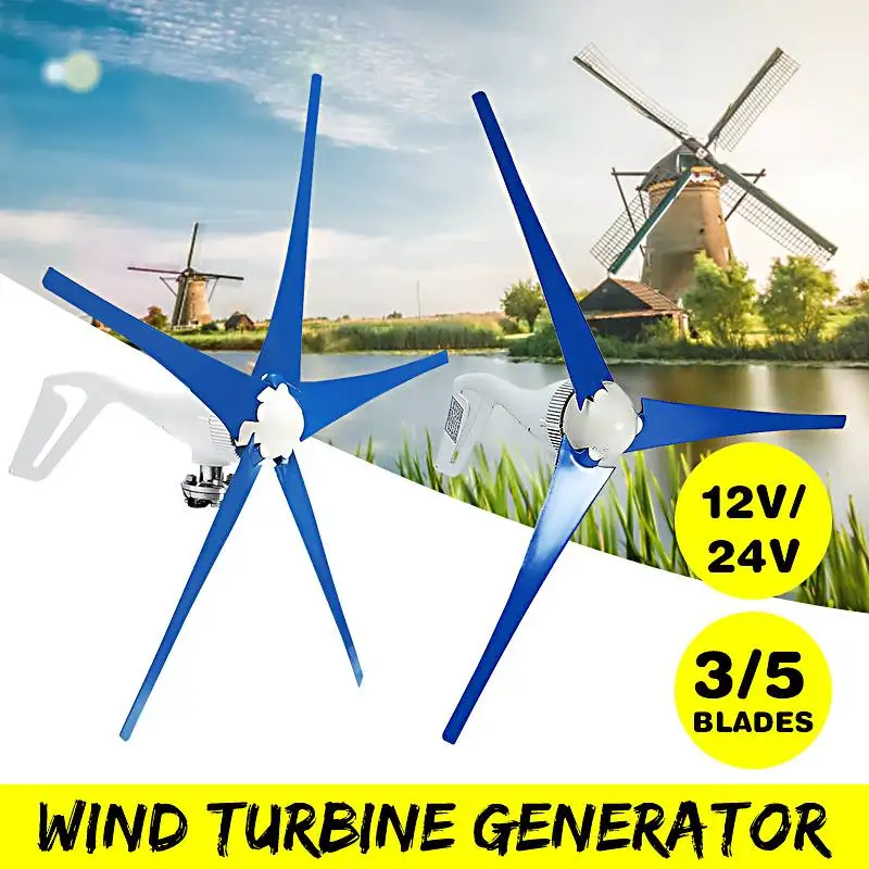 

Hot Sale 800W 12/24V Wind for Turbine Generator 3/5 Wind Blades Option Wind Controller Gift Nylon Blades Fit for Home Or Camping