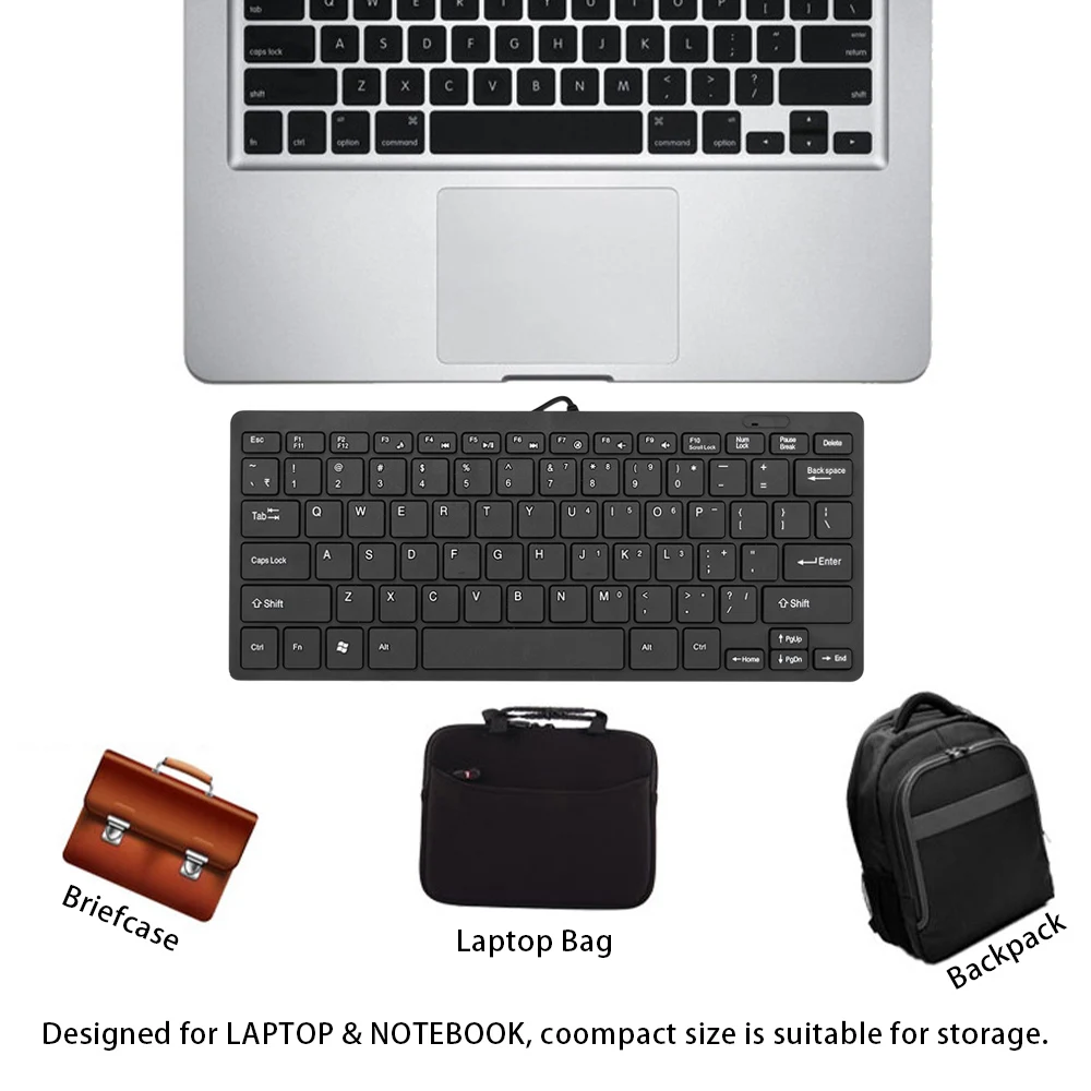 Проводная USB клавиатура RL K7 Mini с 78 клавишами маленькая Водонепроницаемая для