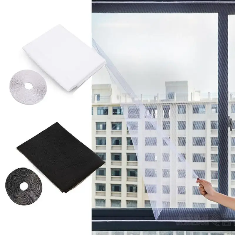 

150X130CMCM Mosquito Net Curtains Window Anti-insect Mesh Screen for Window Mosquito Net with Stickers Tape