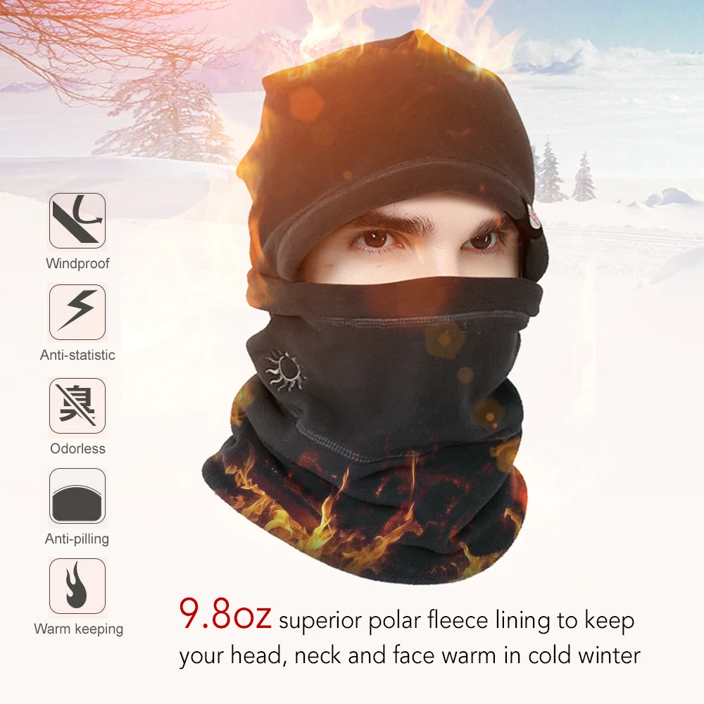 6 Pieces Fleece Ear Warmers Headband Fleece Neck Warmer Set Neck Gaiter for Women Men