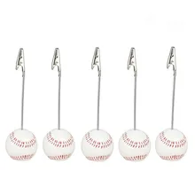 Для дома и офиса в форме бейсбола бумага для заметок Клип Таблица номер Держатель карточка с именем и местом держатель памятки клип держатель стенд