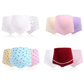 

3PCS Cotton Maternity Panties Stretchable High waist Briefs Underwear for Pregnant Women Pregnancy Intimates panties Clothing