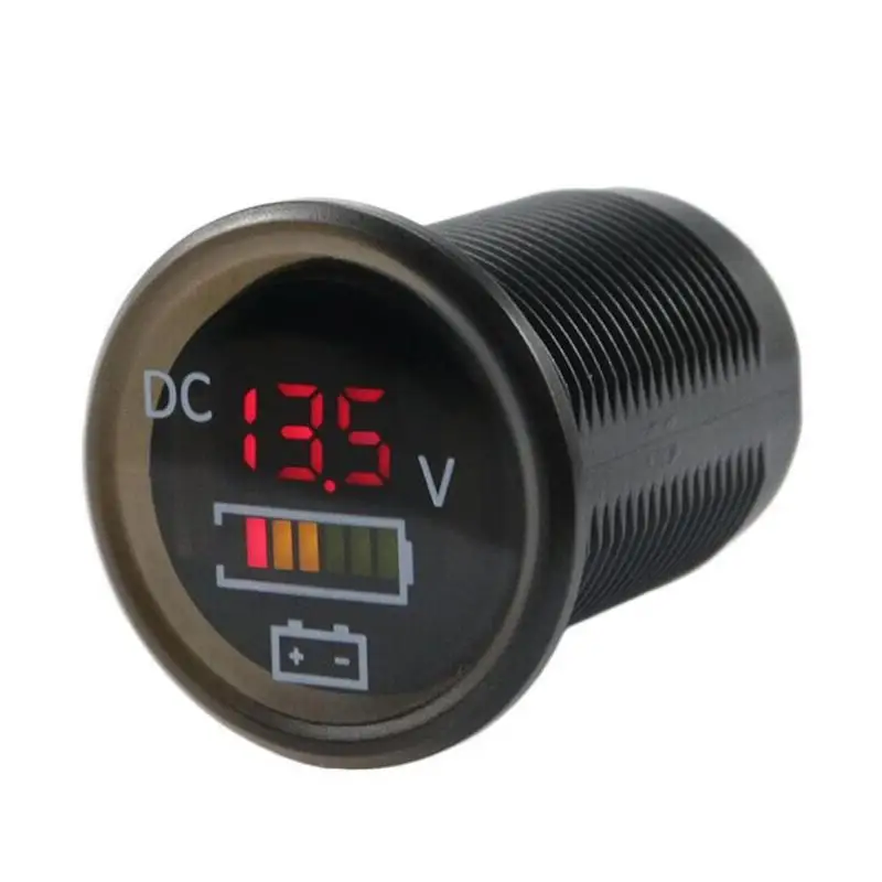

VODOOL Digital Color Volt Meters Display Voltmeter IP67 Waterproof for 12/24V Car RV Boat Marine IP67 Protection level Voltmeter
