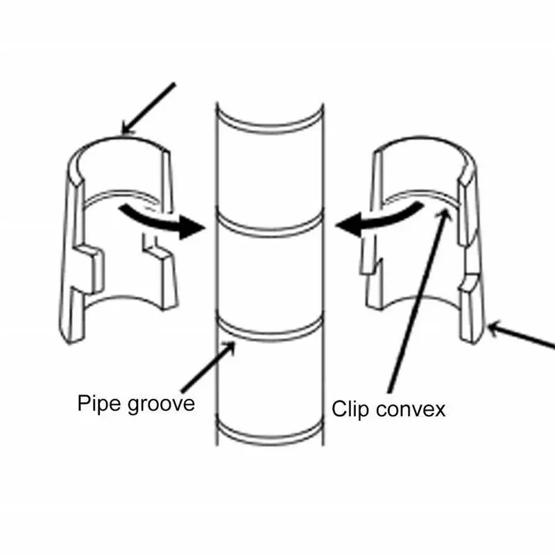 

50Packs Shelving Sleeves Wire Shelving Shelf Lock Clips Bamboo Tube Fixed Plastic Clip Set