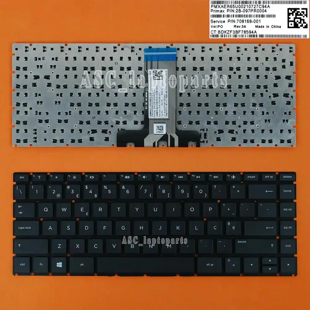 Novo po teclado português teclado para hp 240 g6 245 g6 246 g6 portátil  preto sem moldura| | - AliExpress