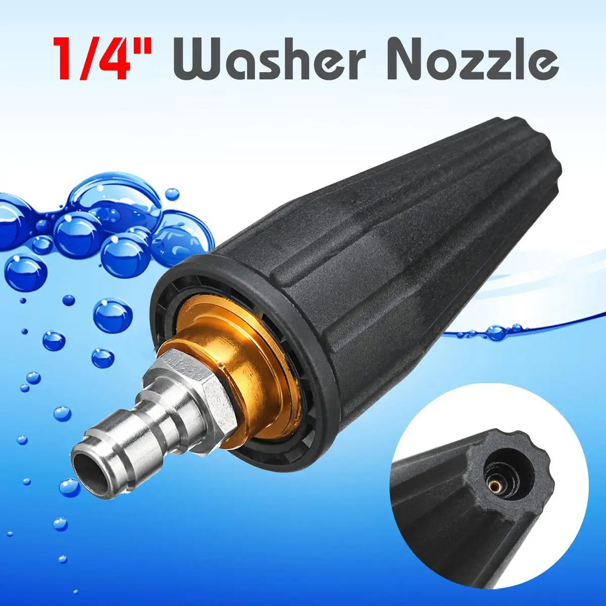 

High Pressure Washer Nozzle 1/4" High Pressure Quick Connect Rotating for High Pressure Water Guns Rotary Guns