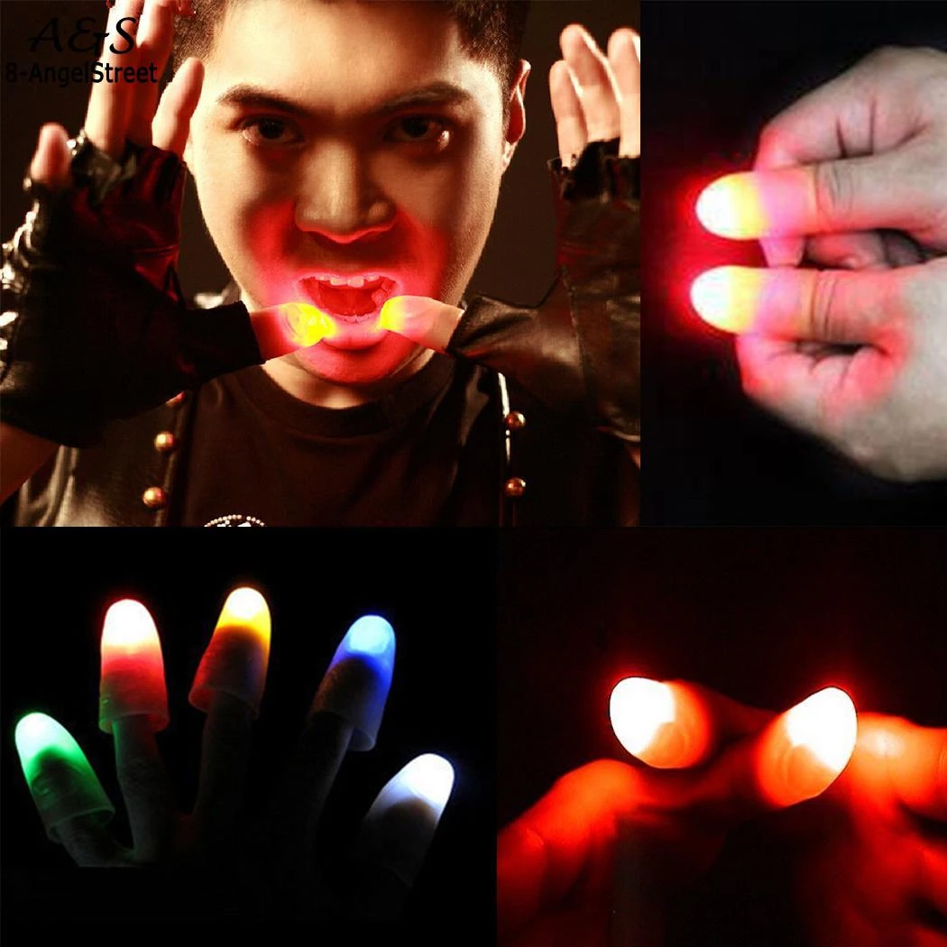 4EC7 D44E Halloween Magic Light Up Thumbs Appearing Light Close Party Decoration