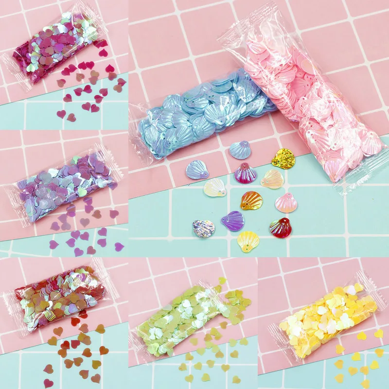 

Sale 1 Pack Manual Colorful DIYmaterial Sequin Handmade Crystal Filler Letter Shell Unique attractive Bright