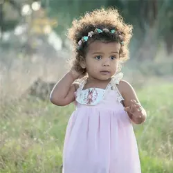 Короткое пасхальное мини-платье для новорожденных девочек, кружевное Плиссированное мини-платье принцессы без рукавов с цветочным