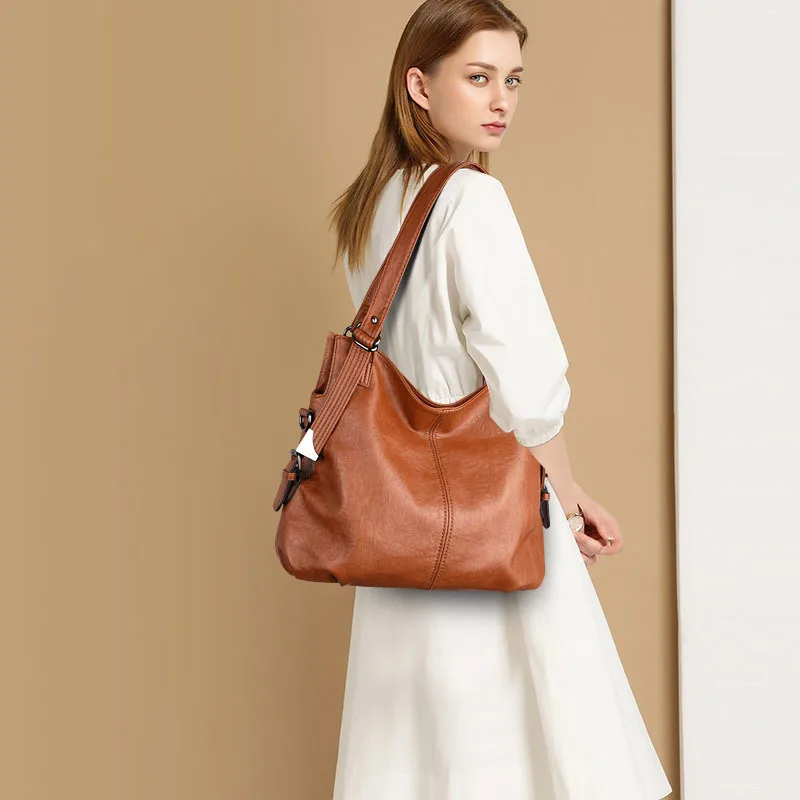 Kajie женская сумка из натуральной кожи, сумки через плечо, женская сумка, большая Вместительная женская сумка на плечо, новинка