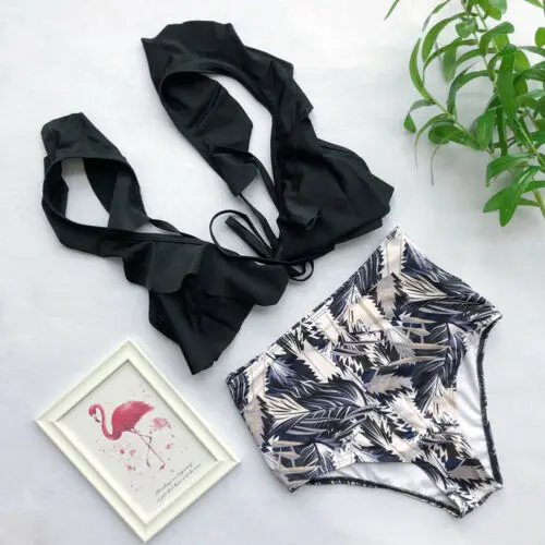 

Sexy Bikini Women Girl Swimsuit High Waist Swimwear Bathing Suit Halter Push Up