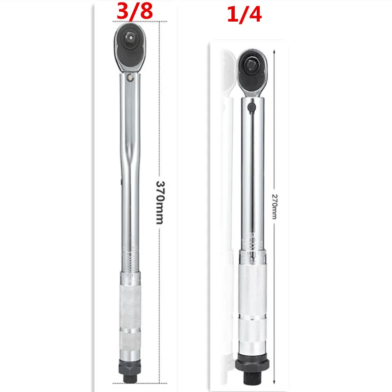 

3/8&1/4 Adjustable Micrometer Torque Wrench Hand Tool Multifunctional Drive Fixed Torque Ratchet Wrench Repair Spanner Key Tools