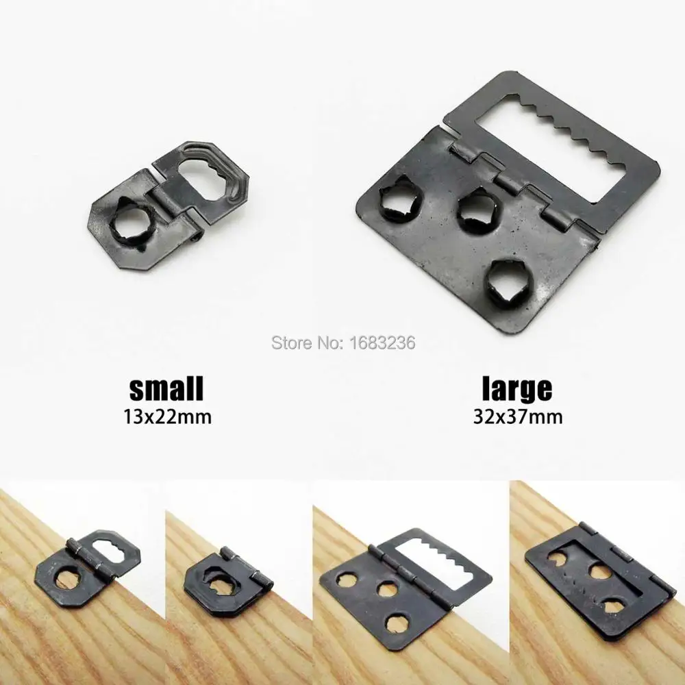 

25 Picture Photo Artwork Oil Painting Frame Back Board Barbed Self Fixing Attach Sawtooth Foldable Hinge Hanger Hook No screw