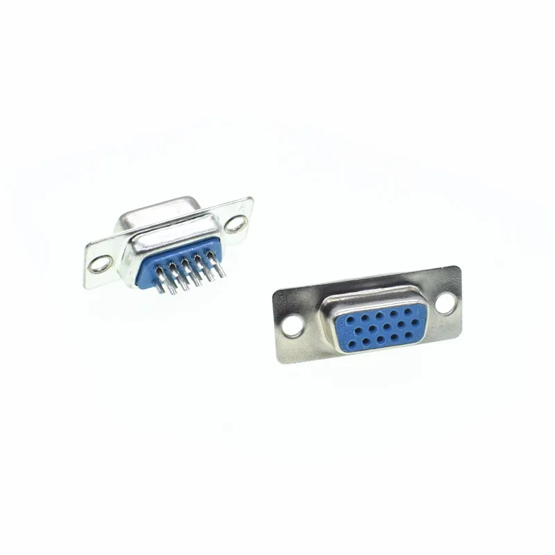 DB15 3 ряда Параллельный разъем VGA HDB9 15 контактный D Sub папа мама пластиковая