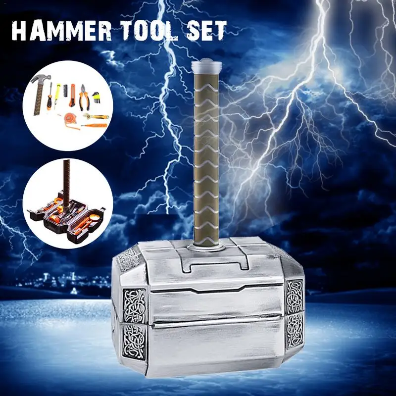 

Household DIY Multifunctional Thor Hammer Tool Set Corrosion Resistant Hammer Set Durable Tool Kit