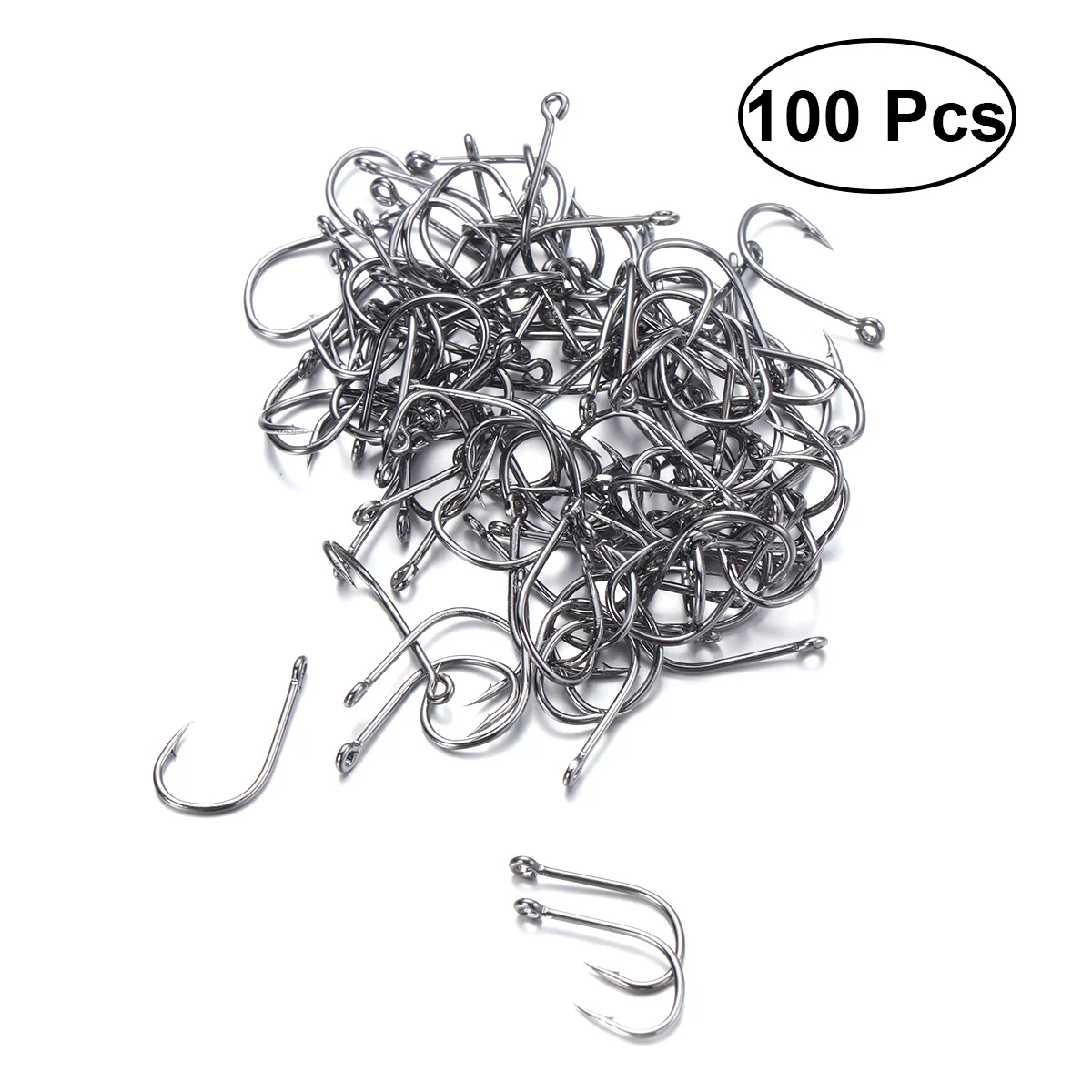 

100 PCS Fishing Hooks Carbon Steel Perforated Fishing Hooks Fly Fishing Hooks Fishing Tackle Set for Lakes Rivers Streams (#10)