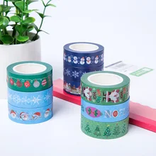 Рождественская елка васи лента Санта Клаус Снеговик декоративная клейкая маскирующая лента для скрапбукинга альбомы сделай сам Рождественский материал Escolar