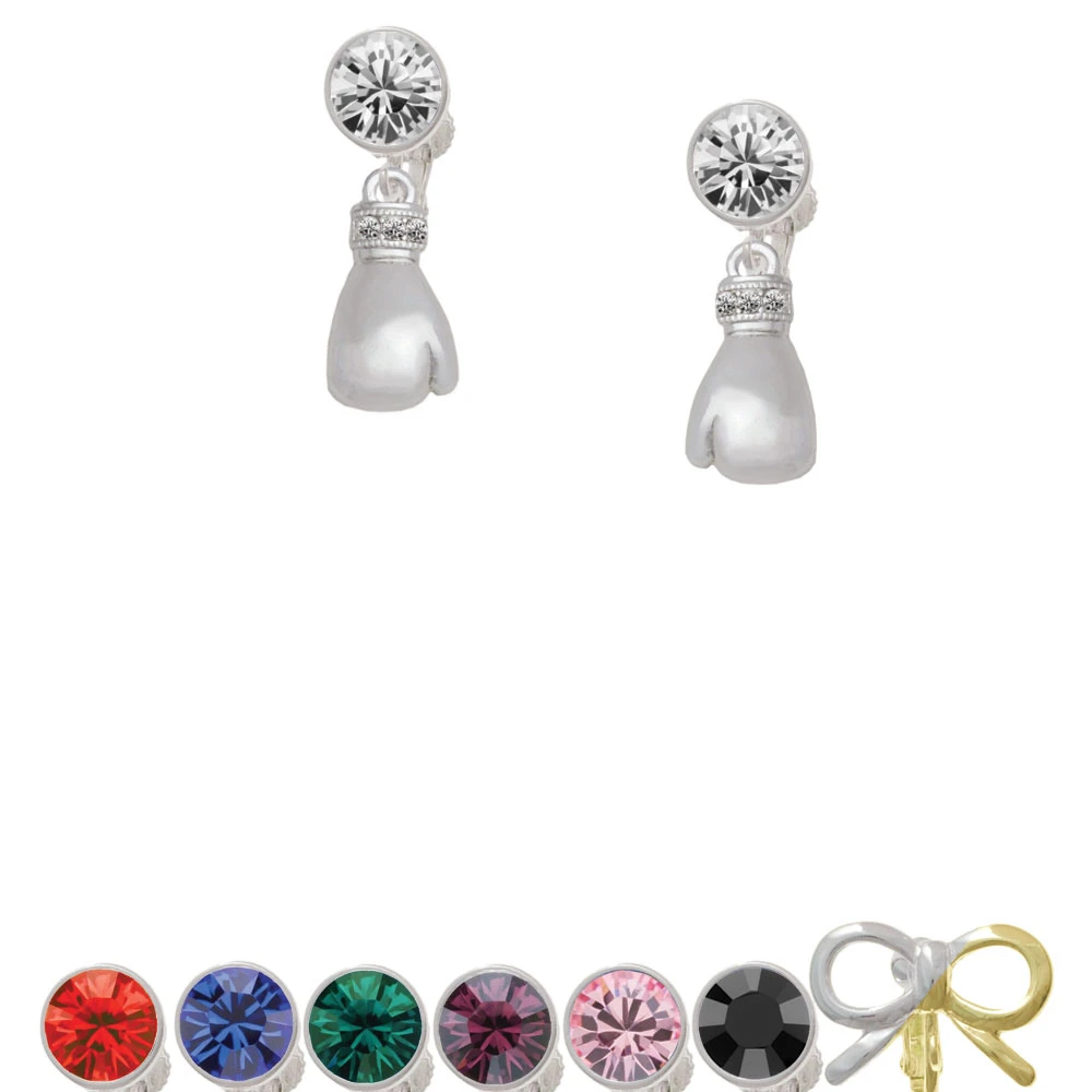 Large Boxing Glove Crystal Clip On Earrings | Украшения и аксессуары