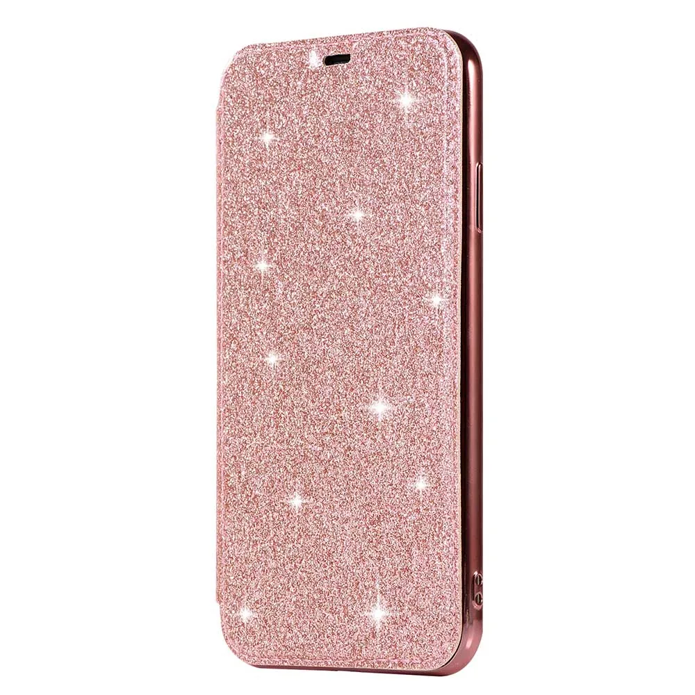 Чехол книжка KISSCASE для iPhone X XR XS MAX 8 7 6 6S Plus 5 5S мягкий чехол роскошный блестящий