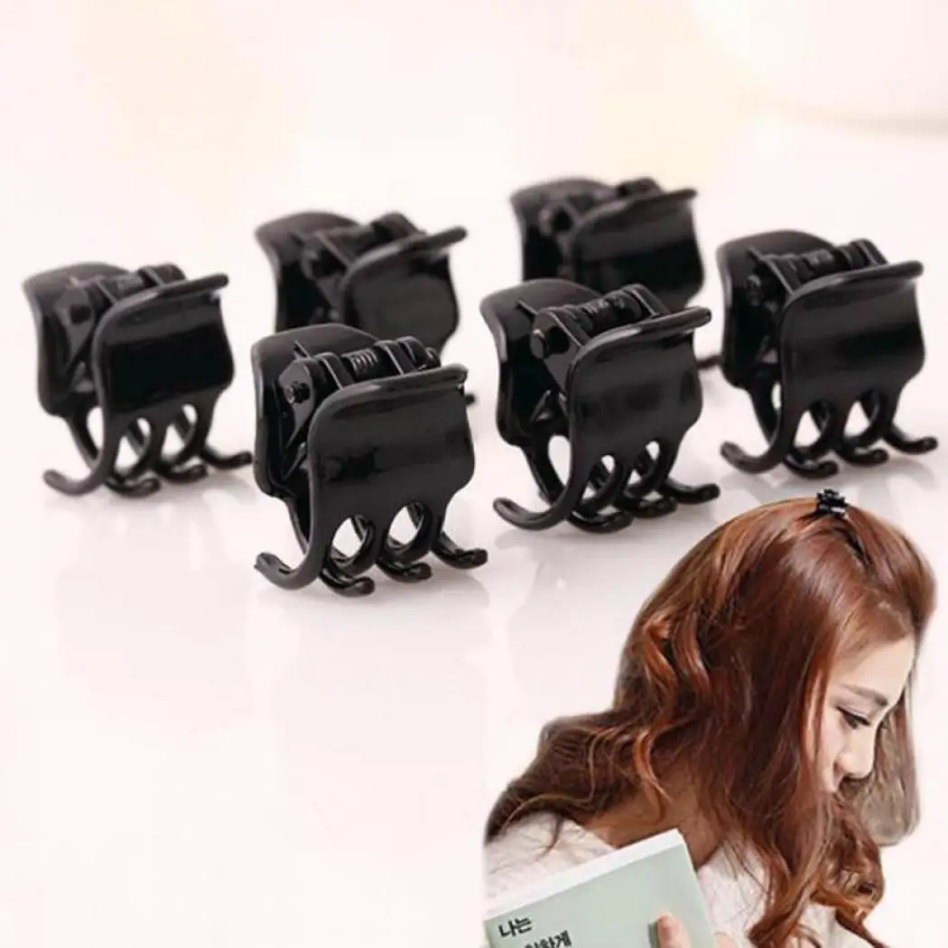 plastic Headwear Girls and material Clip Casual Mini Fashion Grip Hair Black Made Solid durable Plastic sturdy of | Детская одежда и