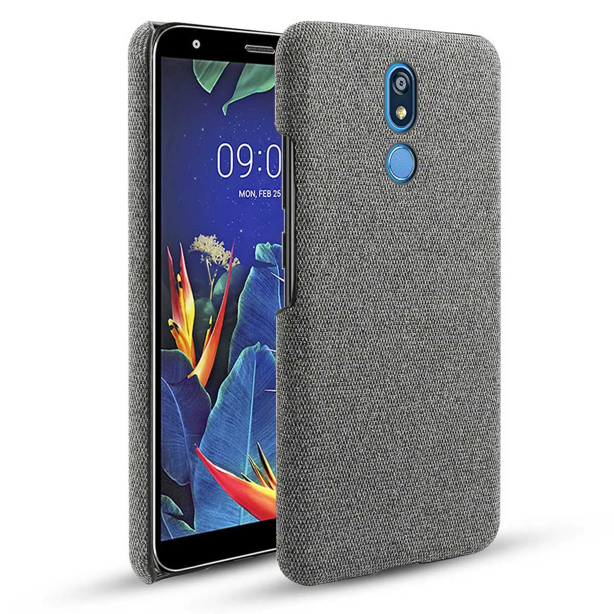 

for LG K40 Case Ultra Thin Slim Hard PC Felt Woven Design Fabric Cloth Shockproof Fundas for LG G8 Mobile Phone Shell
