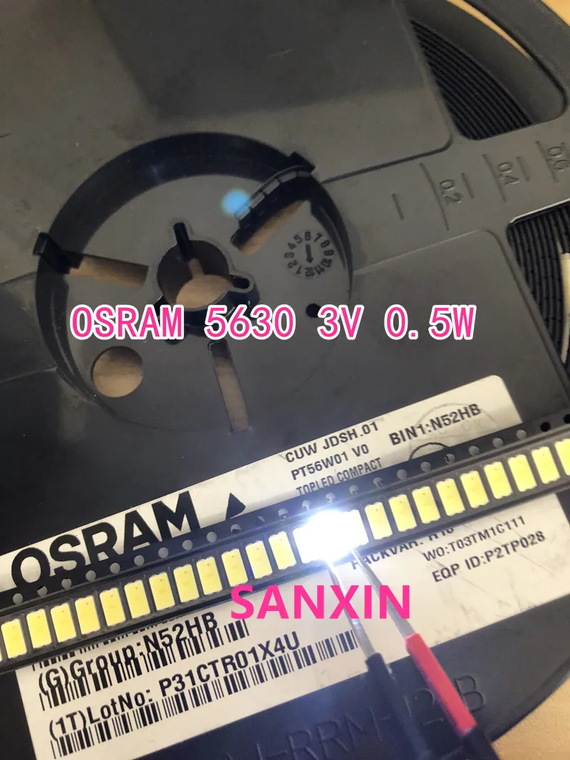 Для подсветки телевизора 5630 Светодиодный 5730 0 5 w 3v LED холодный белый TV LCD 1000