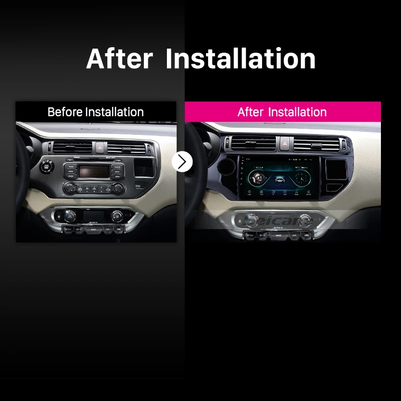Clearance Seicane 2Din Left Hand Drive Car GPS Multimedia Player Android 8.1 For KIA Rio 2012 2013 2014 2015 Navi radio Video Audio Wifi 3