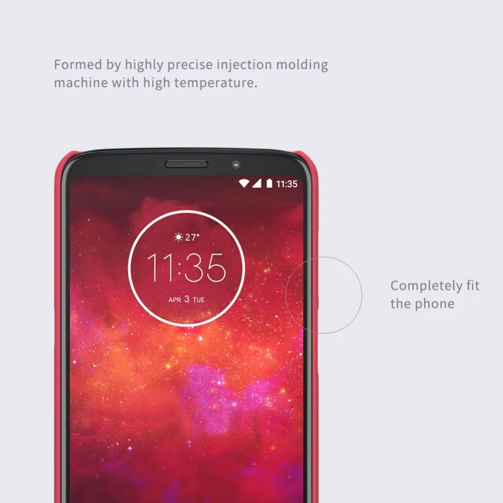 Чехол для Motorola Moto Z3/Moto Z3 Play NILLKIN Супер Матовый Защитный матовый пластиковый жесткий чехол