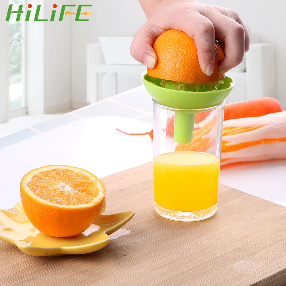 

HILIFE2 in 1 Mini Fruit Juice Cup Squeezer with Funnel Orange Lemon Juice Squeeze Tool Household Manual Juicer Cooking Tool