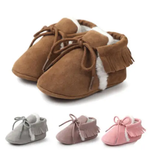 Pudcoco для новорожденных, для маленьких мальчиков для девочек на мягкой подошве детская обувь теплые сапоги с нескользящей подошвой кроссовки Размер 0-12 мес., комплект